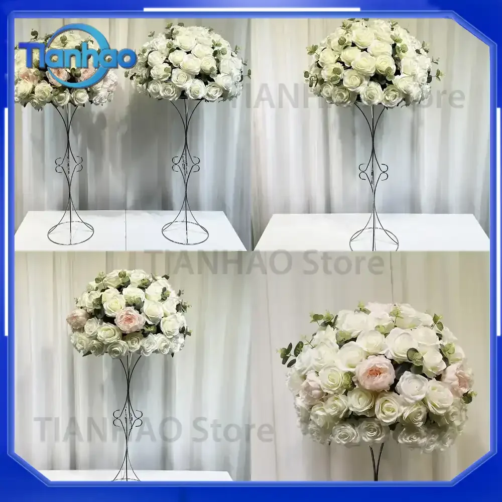 Simulation Rose Ball for Wedding Stage Layout Dining Table Living Room Exhibition Hall Decoration Flower Ball Wholesale