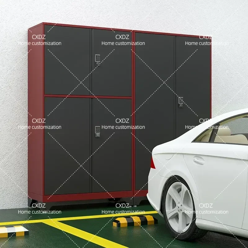 Underground Garage Storage Cabinet with Electronic Code Lock Cold Rolled Steel Tool Locker for Fishing Rods Tents and