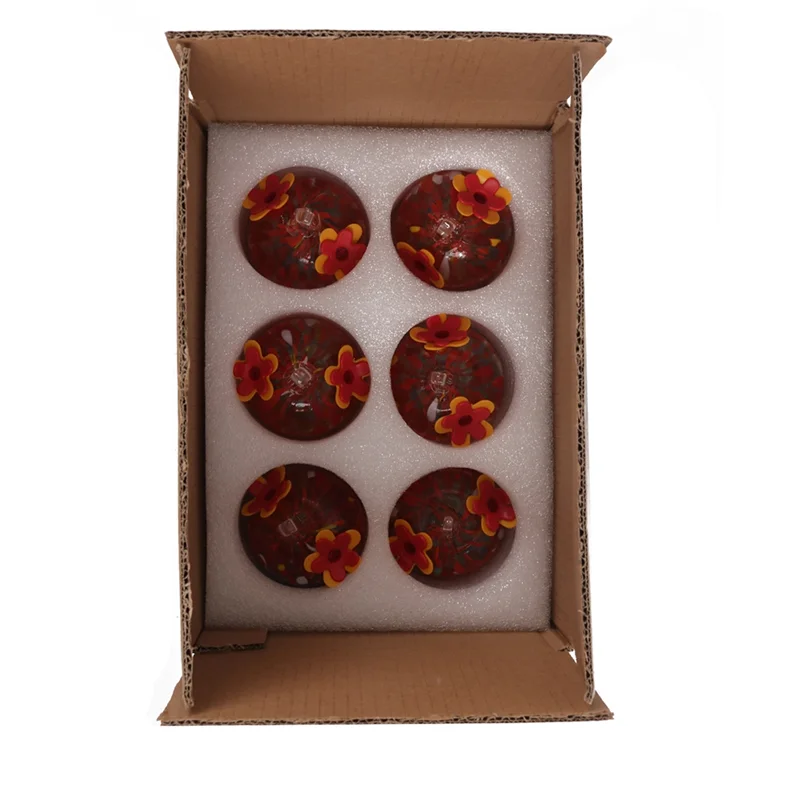 

AK25-Charming Glass Wind Chimes Bird Feeders,Hand-Blown Glass Feeders For Outdoors Hanging To Attract Bird