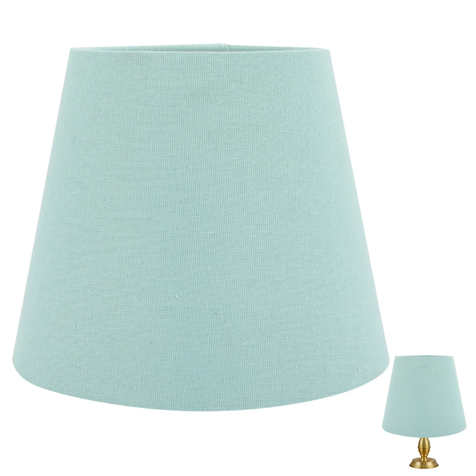

Small Lamp Shade E14 Base Vintage Cloth and Iron Table Lamp Cover for Bedroom Study Hotel Decor Drum Style Indoor Light Shade