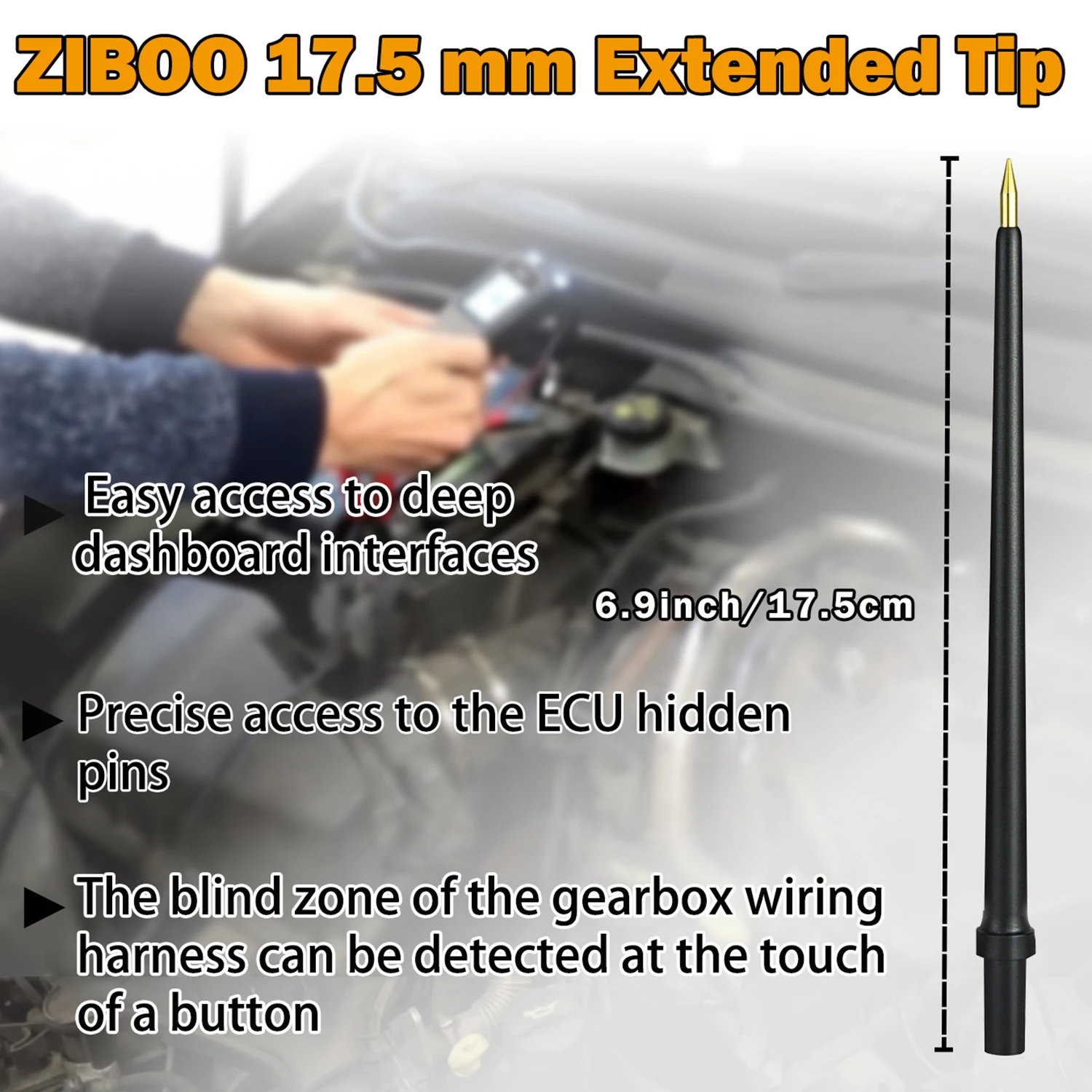 ZIBOO PPTK0043 Probe Tip TEK 6in , Compatible with Autel Power Probe Circuit Tester Power Circuit Probe