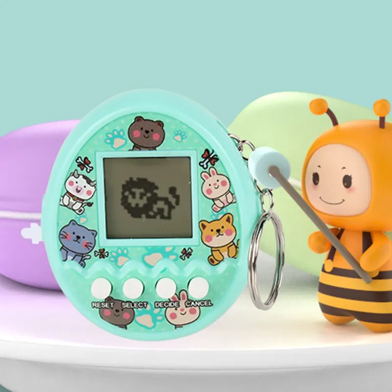 

2Pcs Cute Cartoon Mini Handheld Electronic Pet Game Console Random Color Virtual Pet Raising Machine Electronic Toy