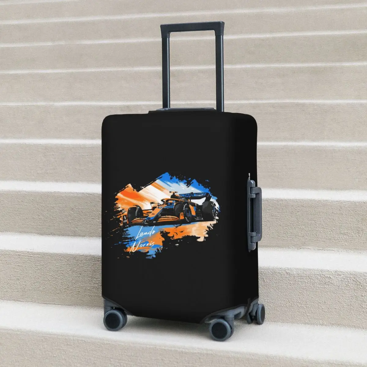 

Lando Norris - Vintage_Digi Art_ 2024, защитный чехол для чемодана, эластичные дорожные защитные чехлы для багажа на 18-32 дюймов