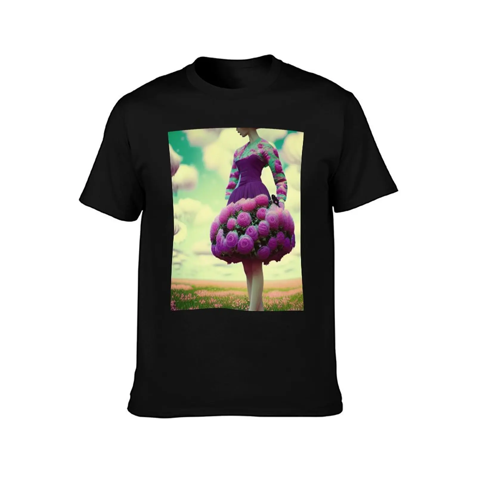 Floral Girl , You Loved Me A Thousand Summers Ago T-Shirt Big Size Daily Wear T-Shirt