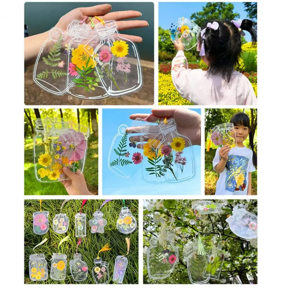 Diy Dried Flower Bookmark Handmade Transparent Dried Flower Bookmarks Kit for Diy Floral Page Clips Pressed Flowers Bookmark Set