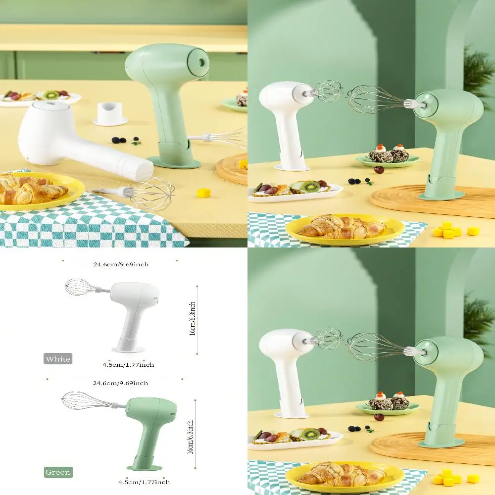 1 подставка-миксер, перезаряжаемый с 2 венчиками, подставка для аккумулятора емкостью 800 мАч, USB-кабель для зарядки, подходит для взбивания яиц, молочных коктейлей, C