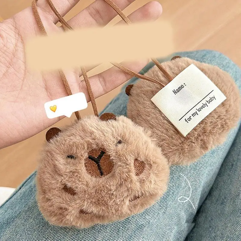 Capybara Backpack Charm Plush Key Charm Backpack Decor Cute Animal Pendant Capybara Doll Plush Keychain Bag Decor Fashion