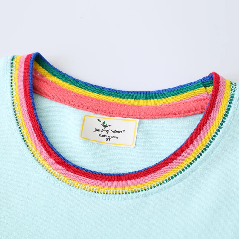 Jumping Meters Crayon Applique Baby Girls Dresses Summer Short Sleeve Toddler Cotton Princess Toddler Kids Clothes Dress