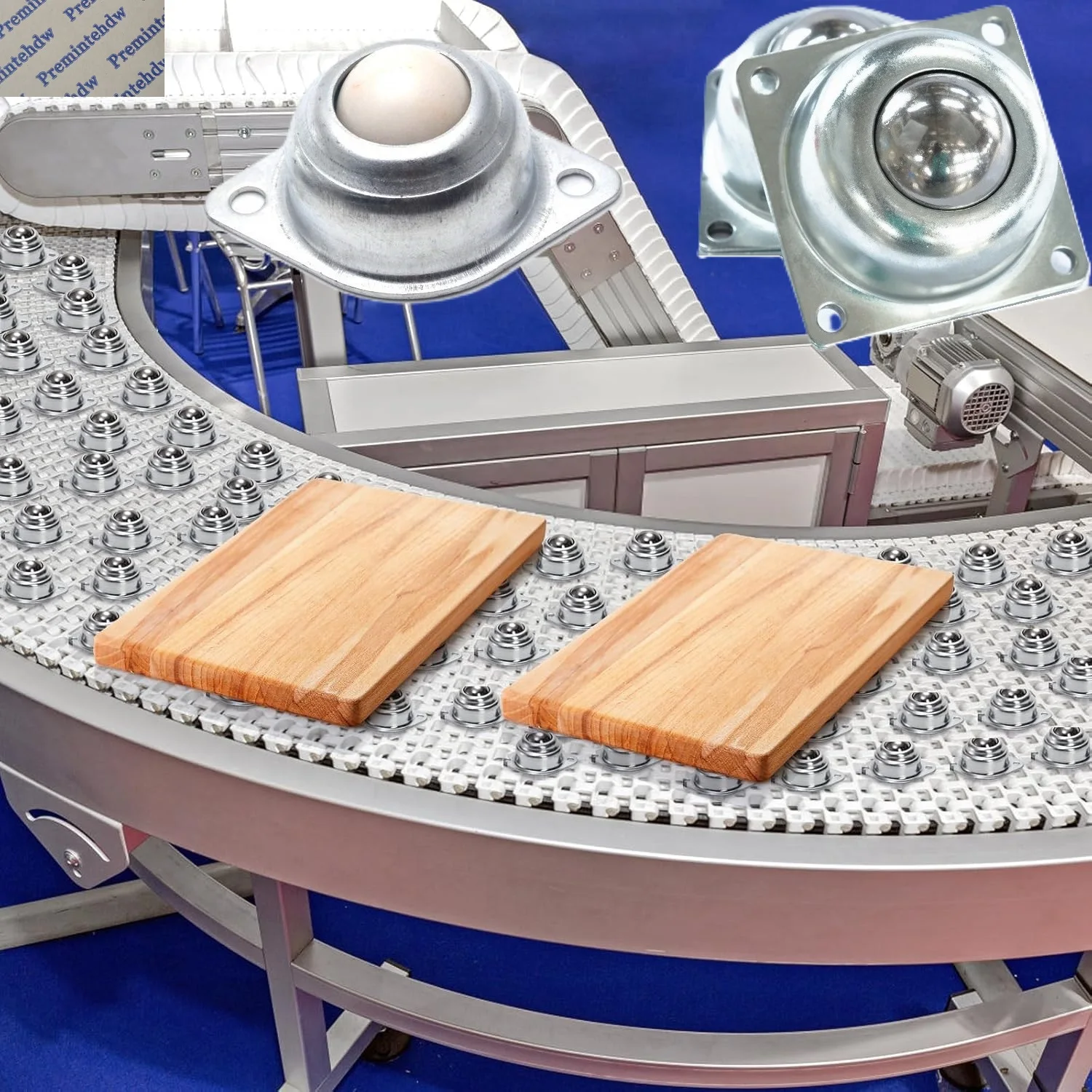 SUS304 Nylon Ball Transfer Units Roller Conveyor Screw Surface Mount