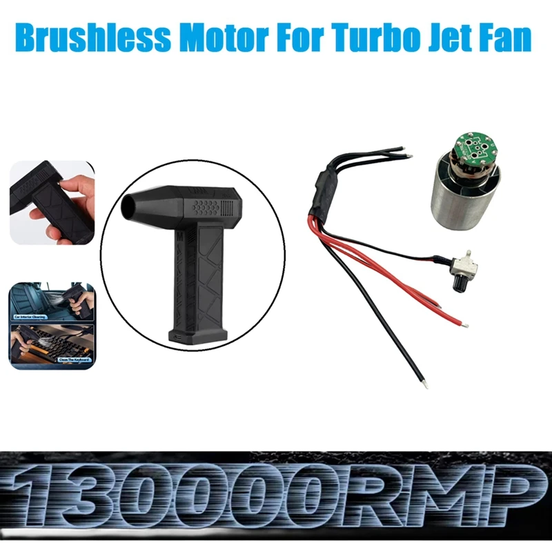 130000 RPM Brushless Motor With ESC Turbo Jet Fan Split Motor For Brushless Blower Violent Fan Motor Kit