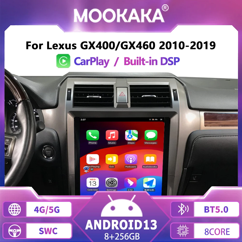 15 Inch Android 13.0 Car Radio For Lexus GX400/GX460 2010-2019 Wireless Carplay GPS Navi Head Unit Strero Multimedia Player Auto