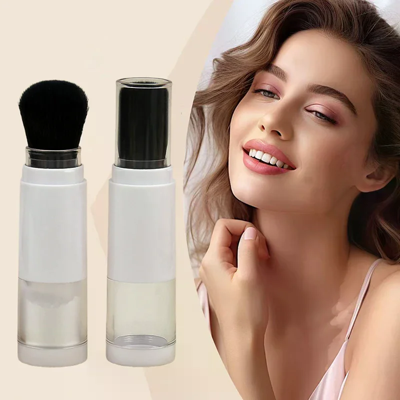 Multifunctionele 2-in-1 foundationborstel Make-upborstel Lege reisblush met hervulbare losse poederfles Make-up schoonheidshulpmiddelen
