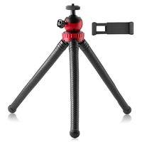 Camera 3In1 Mobile Phone Tripod,Flexible Lightweight Octopus Style Tripod Stand with Remote,for Camera/Phone/DSLR