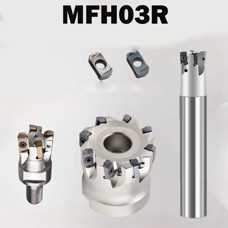 

Высокоскоростная фреза с ЧПУ с логотипом серии MFH MFH03R, двухсторонняя, с быстрой подачей, черновая обработка LOGU030310, лезвие из карбида вольфрама