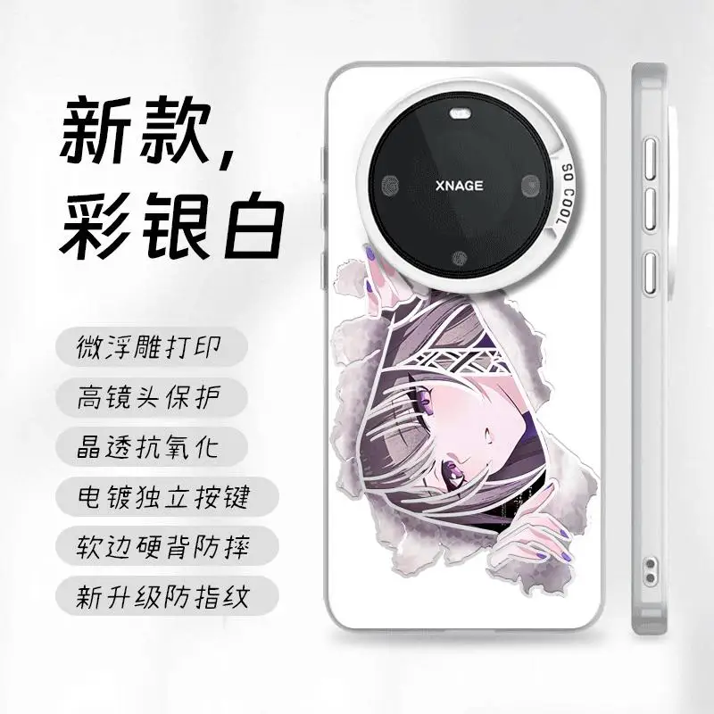 Capa de Celular Anime Game Herta para Samsung S25 S24 S23, Xiaomi, VIVO 200 Ultra, OPPO Find X8 Pro - Capa Honkai Star Rail