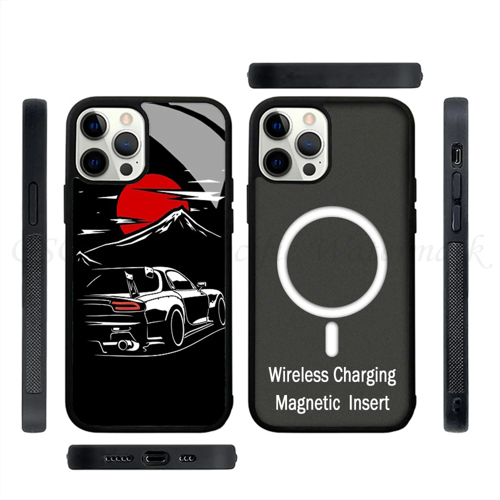 Mazda RX7 Haruna Phone Case Strong Magnetic For IPhone 15 14 13 Pro Max 11 12 Mini Alex