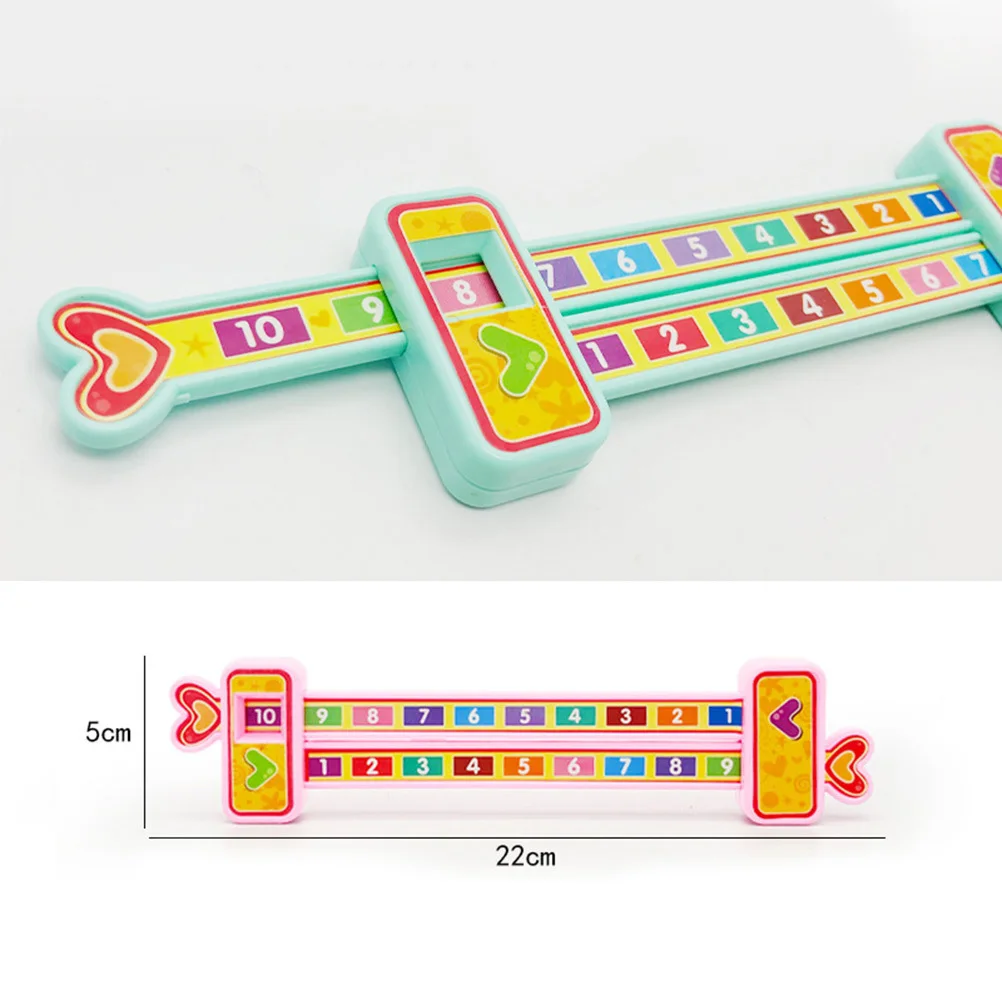 3Pcs Addition Subtraction Ruler Scientific Design Easy Use Thick Flexible Numbers Matching Ruler Early Education Math Learning