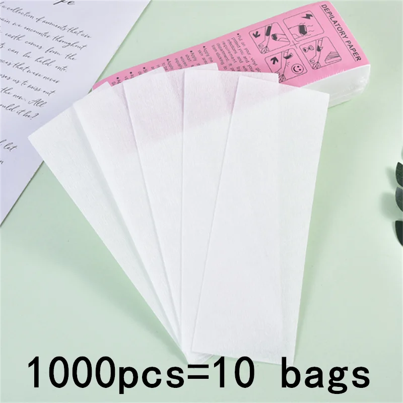 

100/500/1000pcs Professional Hair Removal Tool Depilatory Paper Nonwoven Epilator Women Wax Strip Paper Shaving Smooth Legs ﻿