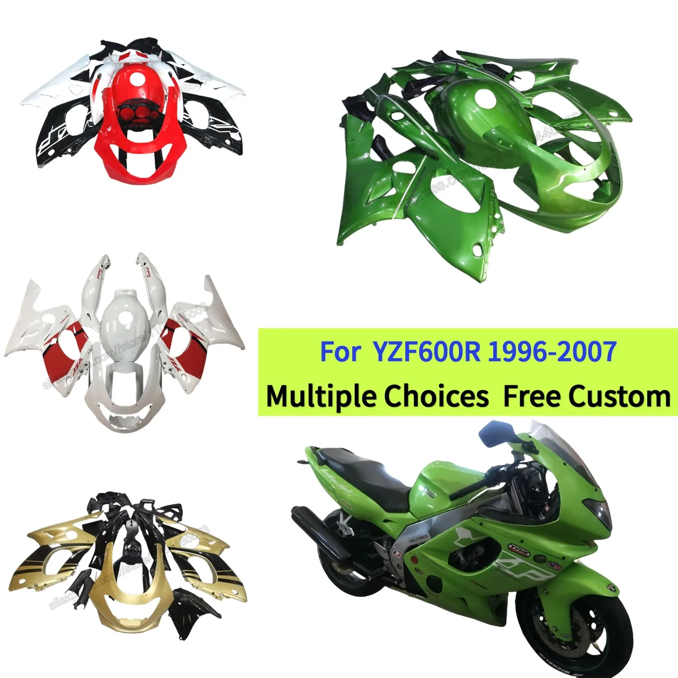 

For Yamaha 96-07 YZF600R Motorcycle Fairing Kit YZF 600R 1996 1997 1998 1999 2000-2007 Custom ABS Plastic Injection Bodywork set