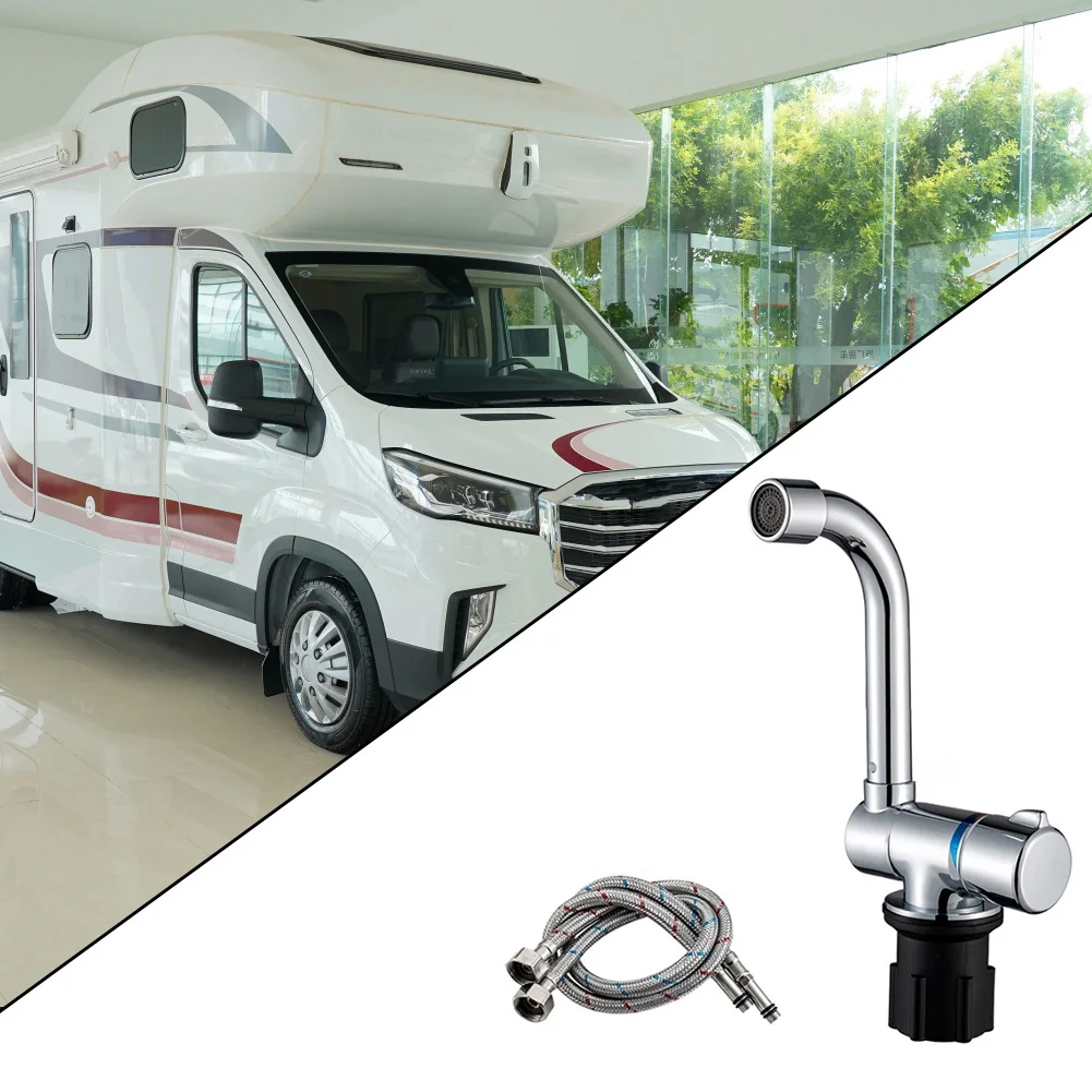 

Foldable Faucet Single-Handle Cold Hot Water For Motorhome For 360°Rotation Kitchen Faucet Sink Mixer Tap W/Hose