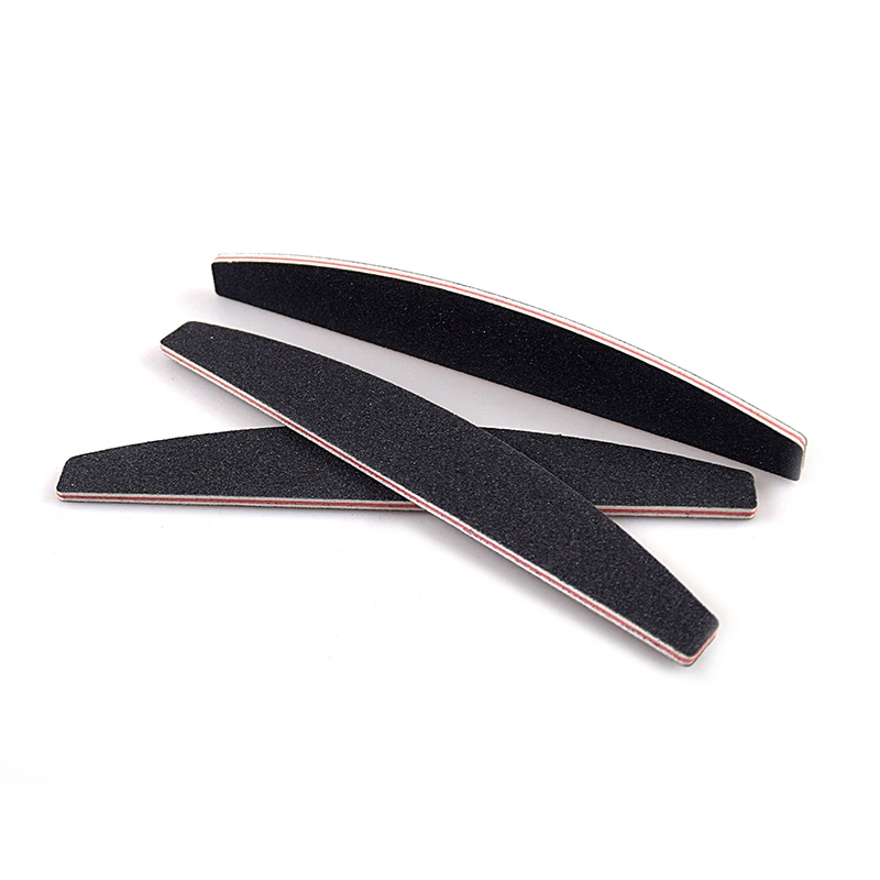 5/10Pcs Black Boat Nail File Set 100/180 Grit Professional Emery Board Nail Art File Double Sided Manicure Accessories And Tools