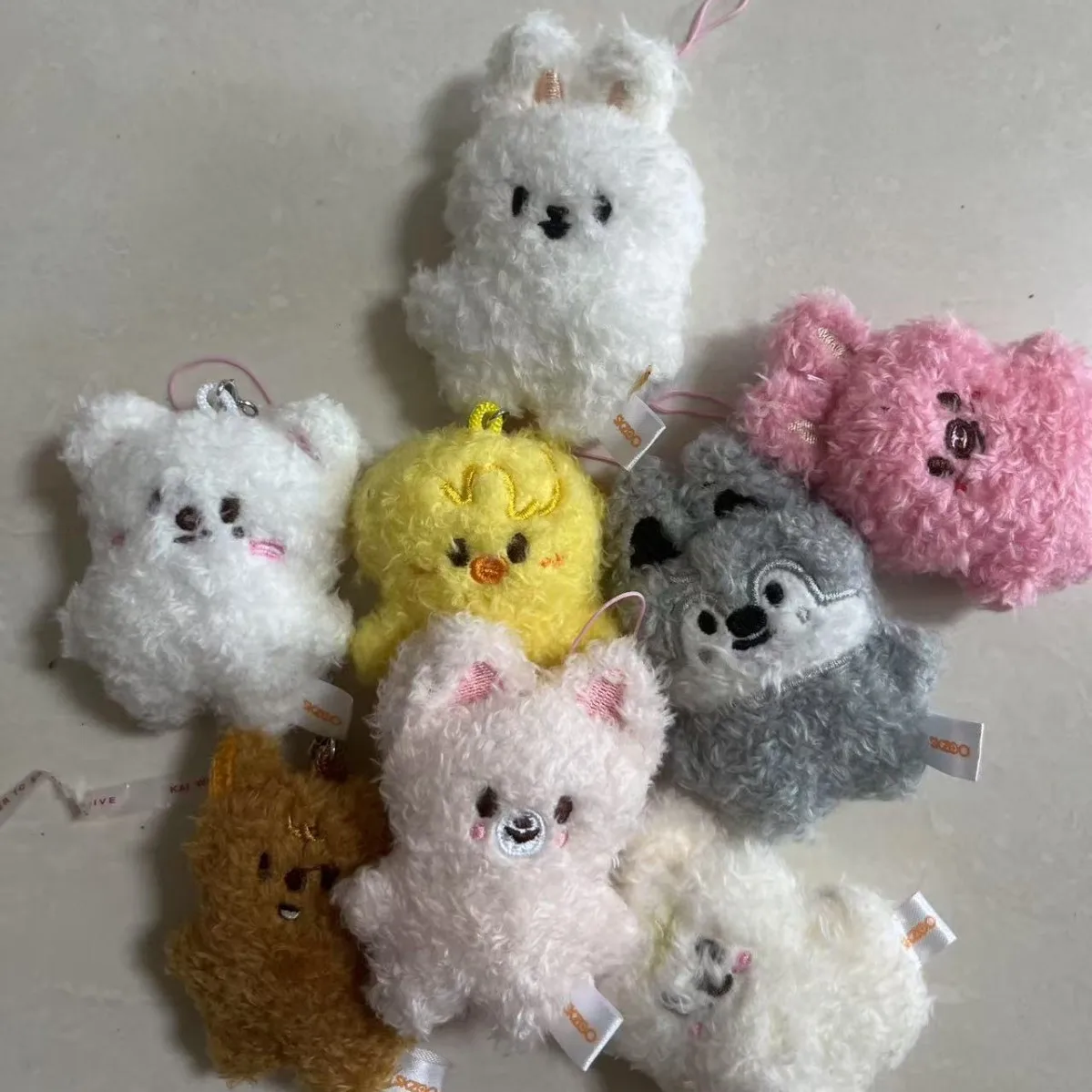 5cm SKZOO Plush Toy Keychain Stray Kids Cartoon Mini Doll Keychain with FM Field Week Backpack Pendant Fan Gift