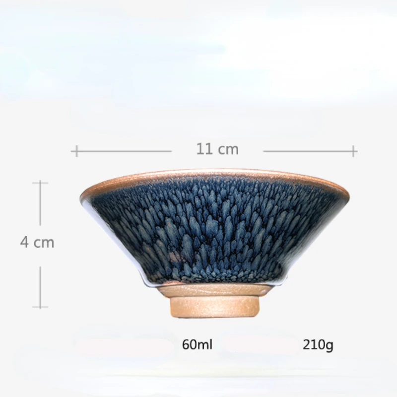 Jianyang Jianzhan Tea Cup Master Handmade Hundred Flowers Hat Cup 11 Caliber Authentic Original Mine Porcelain Kiln Master Cup