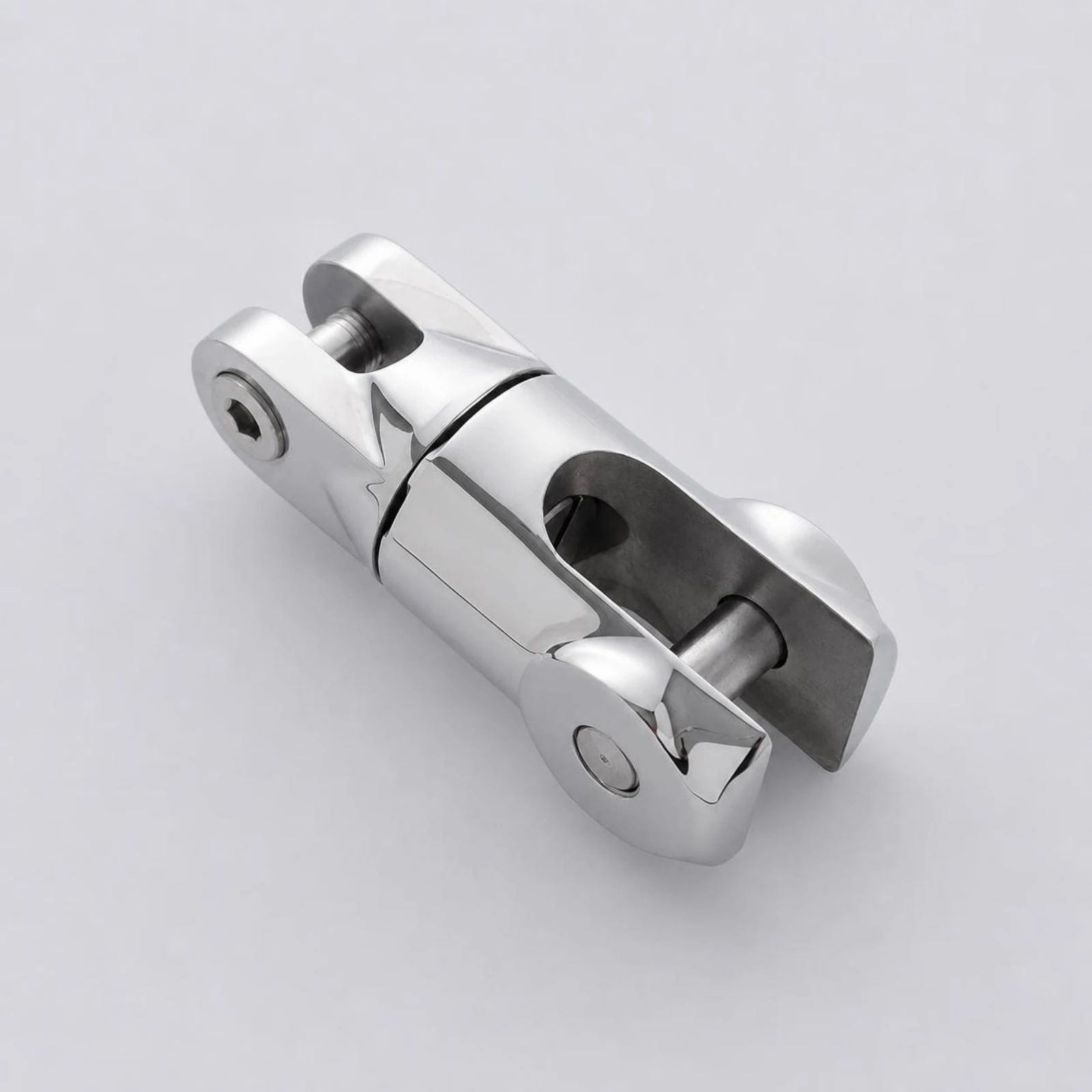 Swivel with Yoke Ends 316 Stainless Steel Chain Swivel Marine Hardware Polished Fitting Compact for Boat Owners