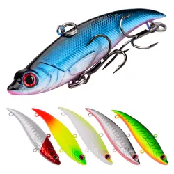 1Pcs 7.5cm 12.8g Vibration VIB Fishing Lure Plastic Hard Bait Wobbler Crankbait Artificial Winter Fishing Tackle For Bass Carp