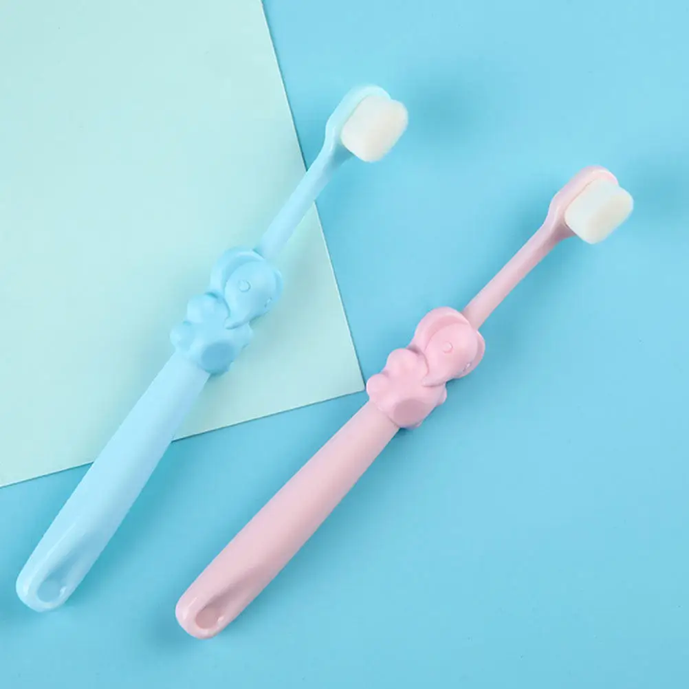 

3Pcs Kids Toothbrush Set Soft Bristles Ergonomic Handle Cartoon Design for Toddlers Oral Care Baby Training Toothbrush
