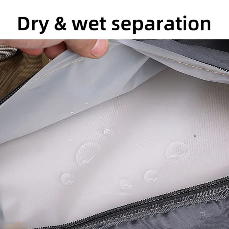 Yoga Gym Bags Waterproof Travel Bag Dry Wet Separate Shoulder Bag Large Capacity Maternity Bag with Shoe Bin Expandable Handbag