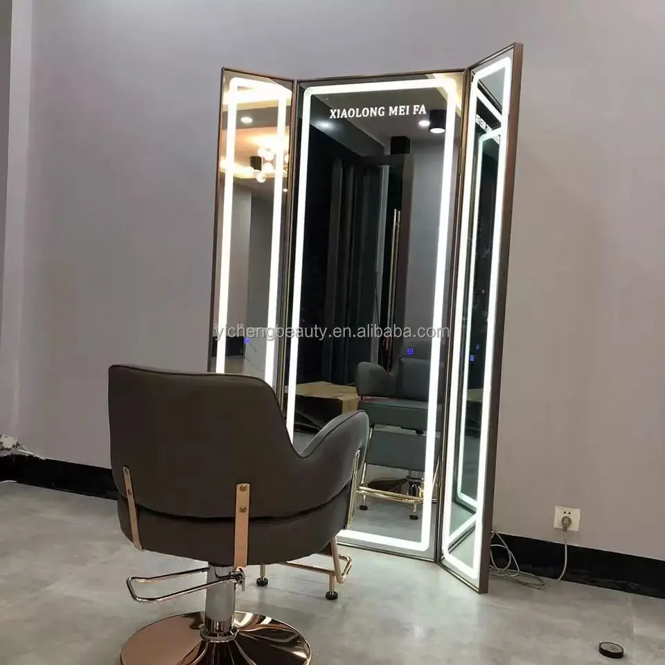

Professional Design Led Hair Styling Mirror Salon Mirrors Station Barber Shop Furniture with good quality and cheap price