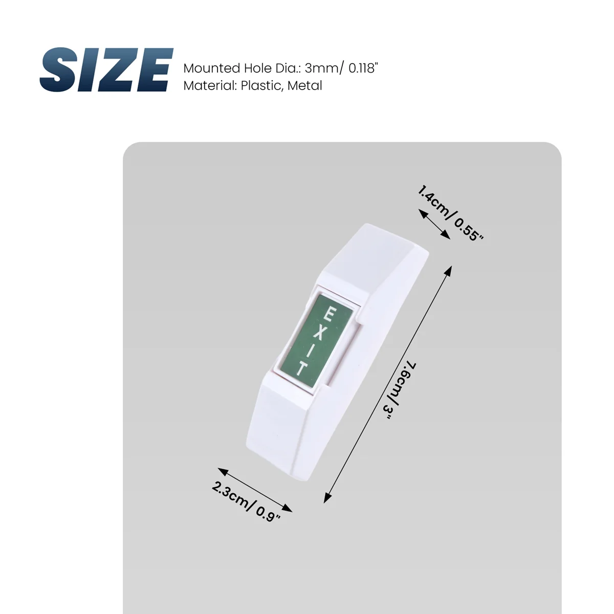 Electric Door Emergency Exit Closed Momentary Push Button Switch