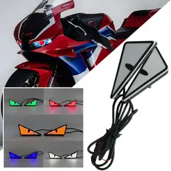 Motorcycle LED Triangle Demon Eye Flash Light High Brightness Creative DIY Motorcycle Fashion Decoration Screw Taillight USB Cha