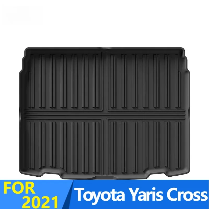 Rear Trunk Mat for Toyota Yaris Cross 2021 TPE Floor Mats All-Weather Waterproof Car Mats Easy Clean Accessory