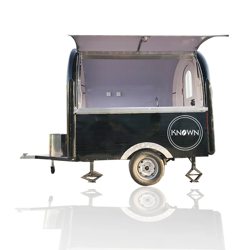 

OEM KN-220B 2.2*1.6*2.1M mobile street ice cream bin food trailers cart/ truck with free shipping by sea