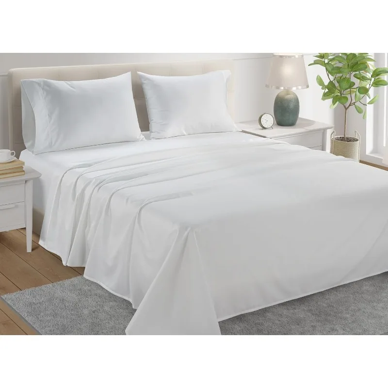 

100% Egyptian Cotton Sheets Queen Size Bed Set, Deep Pocket Queen Sheet Set, 800 Thread Count Cotton Bed Sheets, Naturally Cool