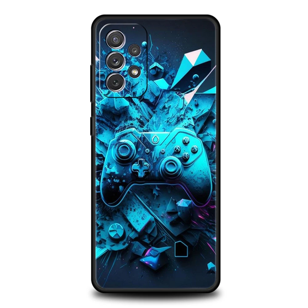 Game Controller Grafik Handyhülle für Samsung Galaxy A55 A35 A15 A14 A25 A54 A51 A71 A72 A73 A32 A52 A52S A41 5G Silikonhülle – Detail 3