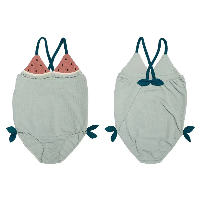 Fashionable Children's Fruit Swimwear Quick-Dry Girls Strap Swimsuit Summer New Arrival Cute Ins Style Kids Swimming Costume
