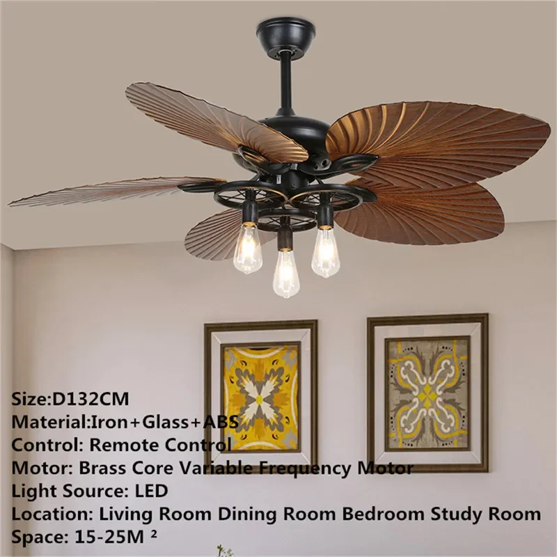 DEBBY European Luxury LED Fan Light American Retro  Living Room Restaurant Bedroom Ceiling Fan Light Remote Electric Fan Light image 6