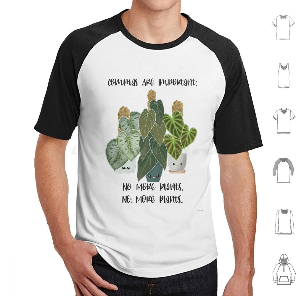 Camiseta de algodón 6XL con diseño de comas importantes, Philo Philodendron Plant Art, Plant Addict, Plant Mom, Succa, Hoya, Houseplants