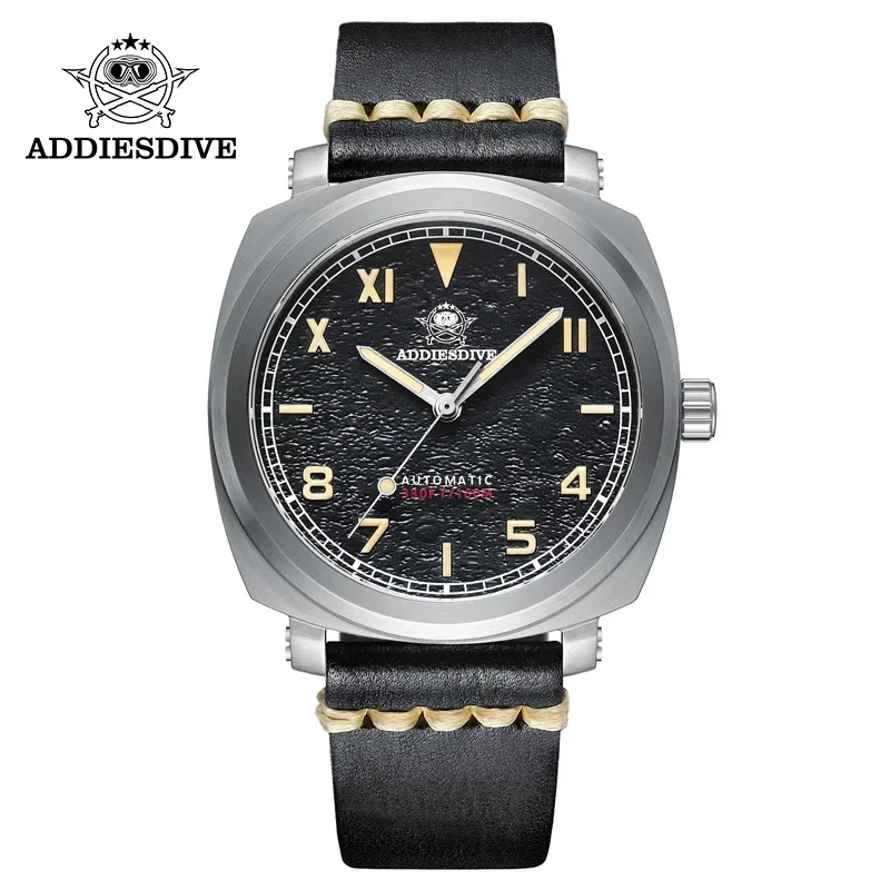 Addiesdive Herren Automatik uhr nh35 Uhrwerk Saphirglas mechanische Uhren schwarz Zifferblatt grün leuchtend 100m Tauch armbanduhr