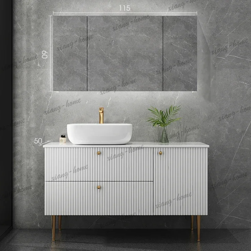 Floor Organizer Bathroom Cabinet Storage Mirror Perfume Toilet Partitions Luxury Cupboard Decorations