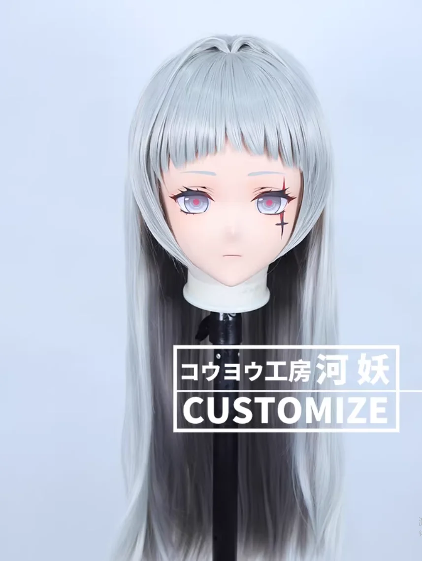 フルヘッドレジン製コスプレマスク,バックシェル付き,カスタマイズ,日本のキャラクター,ロールプレイングアニメ,クロスドレス,着ぐるみ,C-58-48