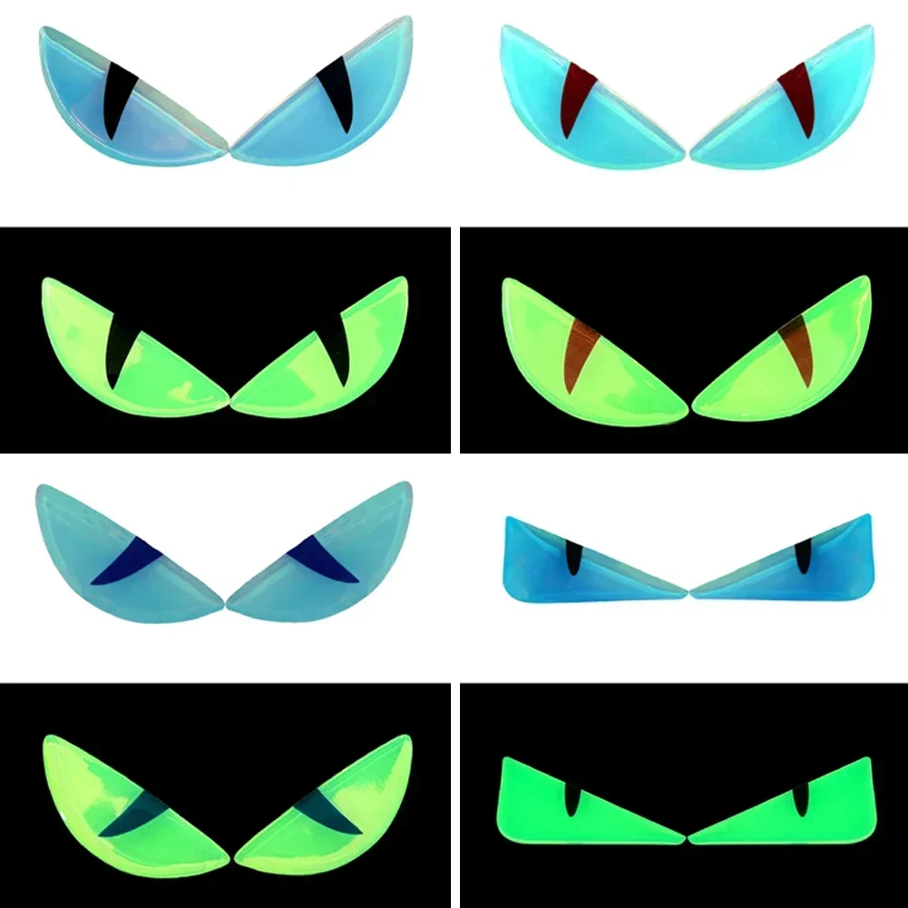 Car Reflective Stickers 3D Devil's Eye Stickers Motorcycles Improve Night Visibility Safety Durability Fashion Decoration