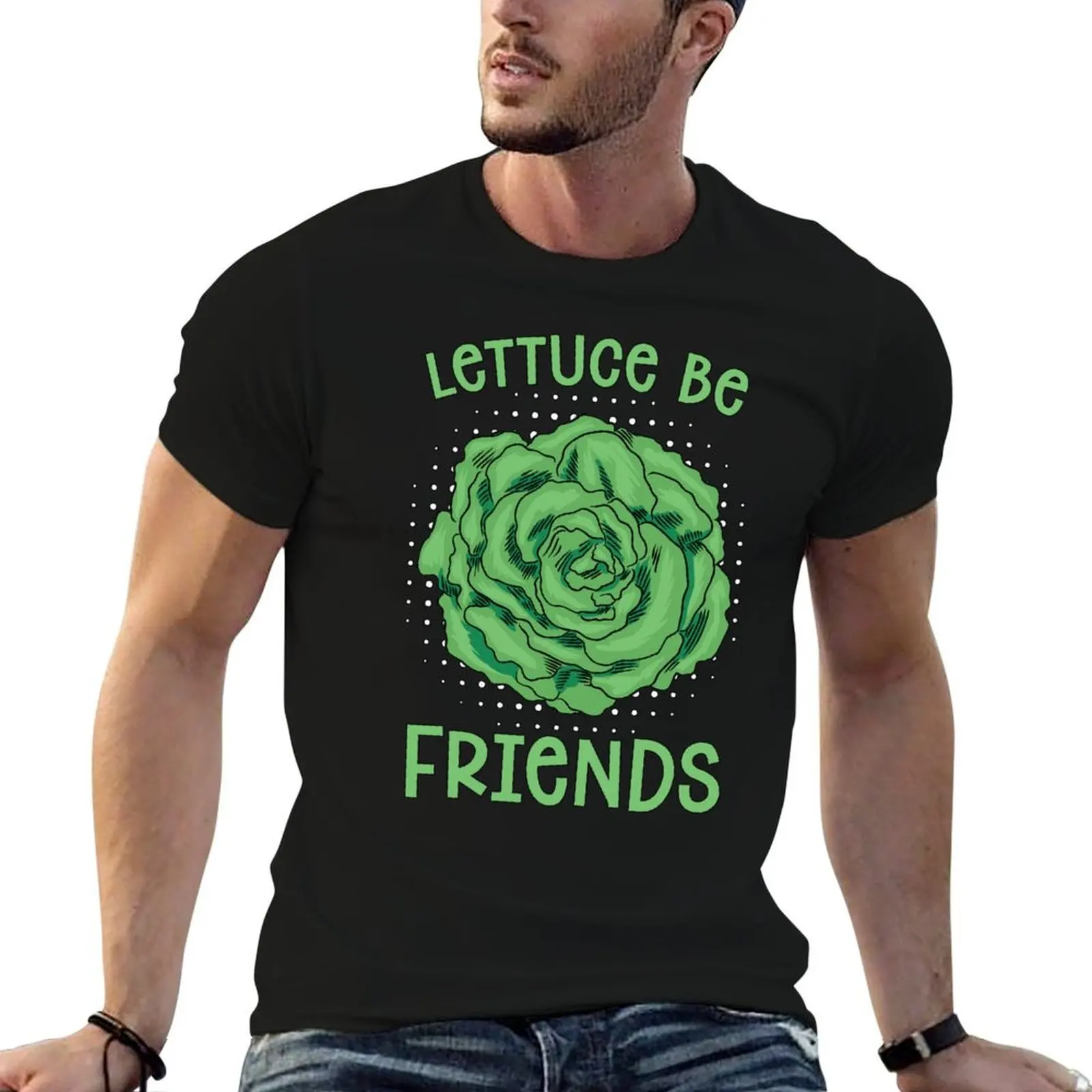 Vegan Chef Lettuce Be Friends Veganism Vegan Chefs T-Shirt kawaii clothes custom shirt plus size men clothing