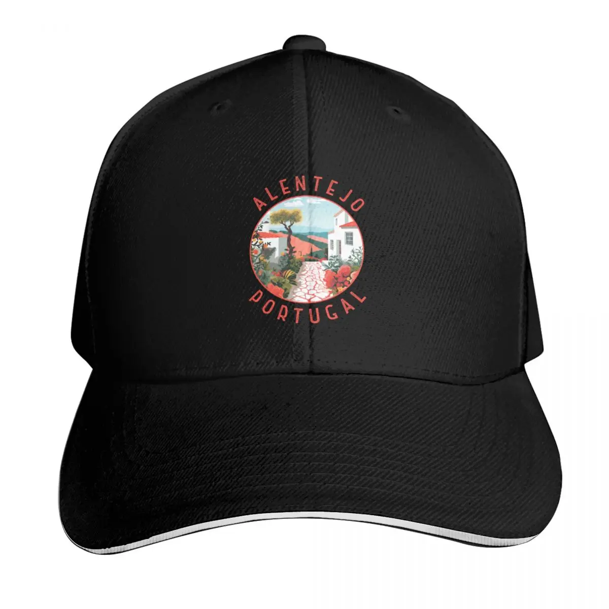 

Alentejo Portugal Retro Distressed Circle Baseball Cap Ball Cap Hat Beach Male hat Golf Men Women's