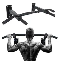 Home Fitness Exercise Equipment Black Wall Mounted Doorway Chin Up Bar Pullups Multifunctional Pull Up Bar