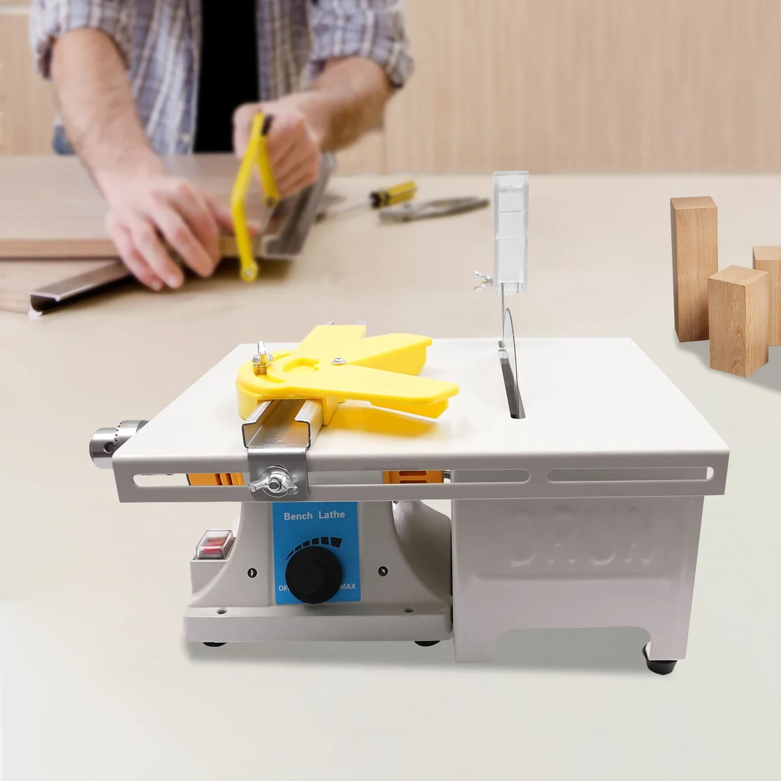 

Multifunction Lapidary Saw Mini Table Saw Woodworking Lathe Electric Jewelry Making Polisher Grinder Cutter Angle Adjustable