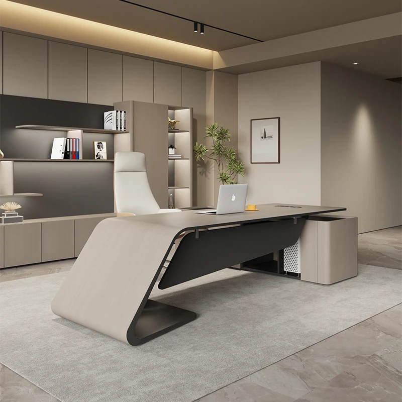 Office boss table light luxury high-end president simple modern office manager and chair combination